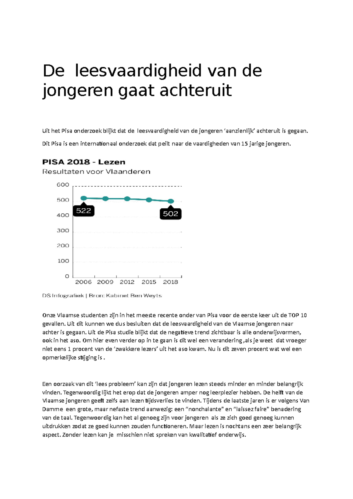 De Leesvaardigheid Van De Jongeren Gaat Achteruit Test - De ...