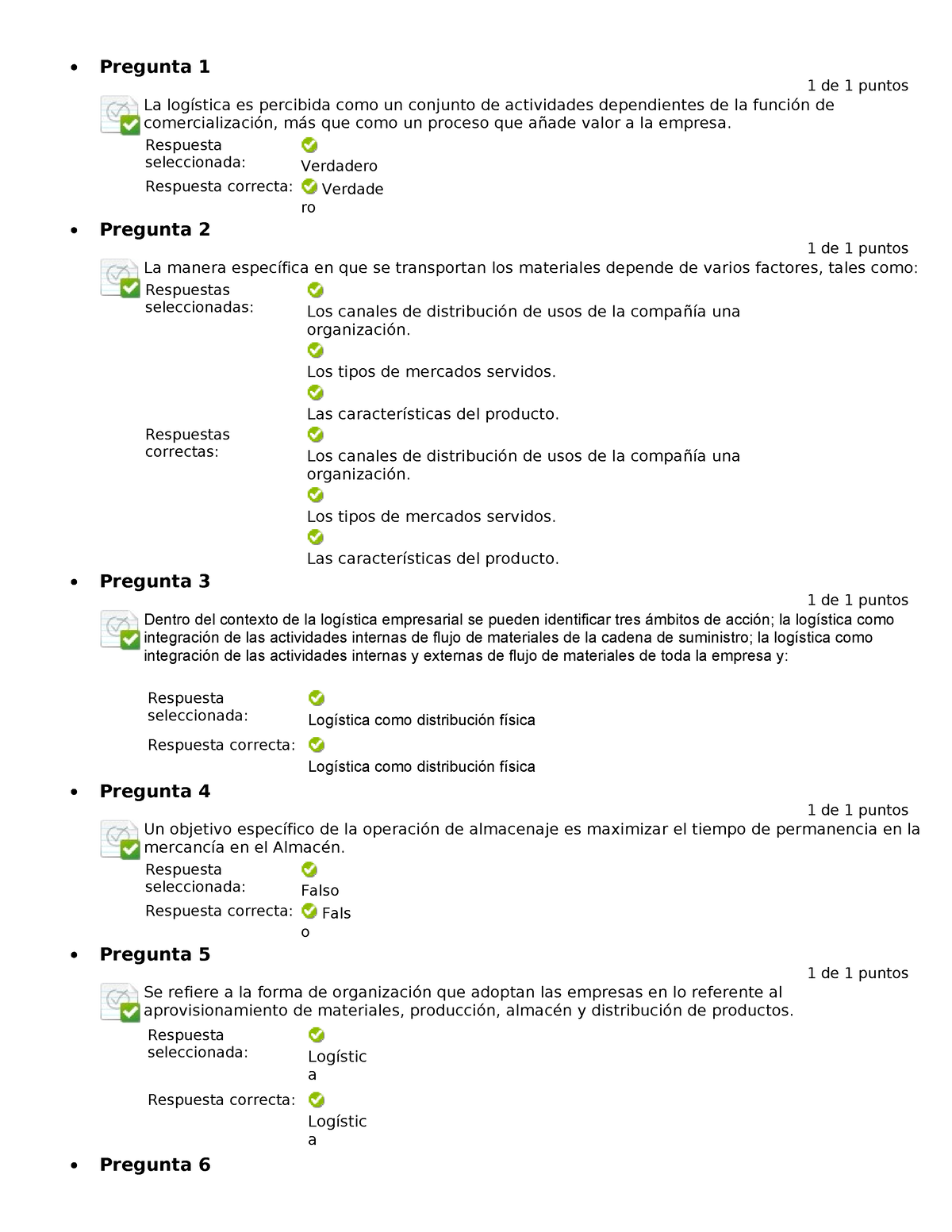 Actividad 6 - Automatizada - Pregunta 1 1 De 1 Puntos La Logística Es ...