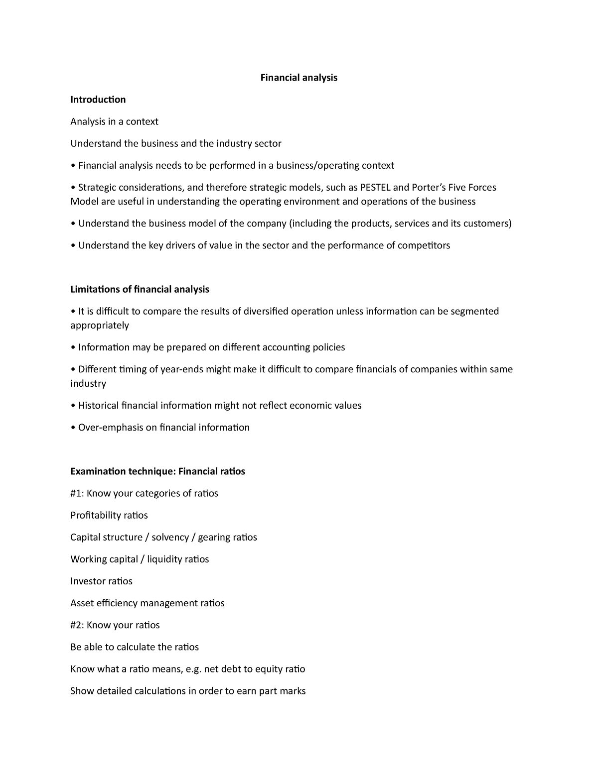 Financial Analysis - Financial Analysis Introduction Analysis In A ...