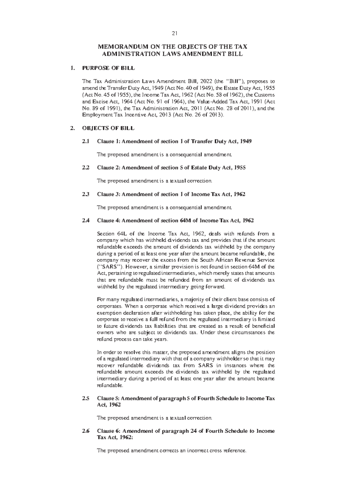 Legal LPrep EM 2022 03 Memorandum on the Objects of the Tax ...