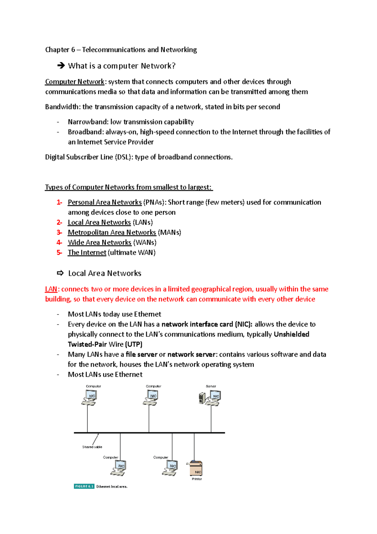 Chapter 6 Class notes and readings about the book Chapter 6 and