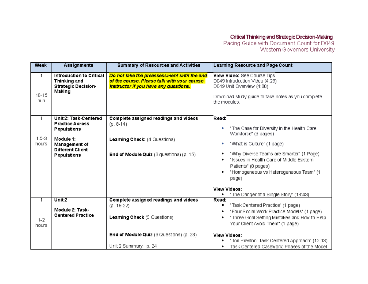 d049-pacing-guide-c168-wgu-studocu