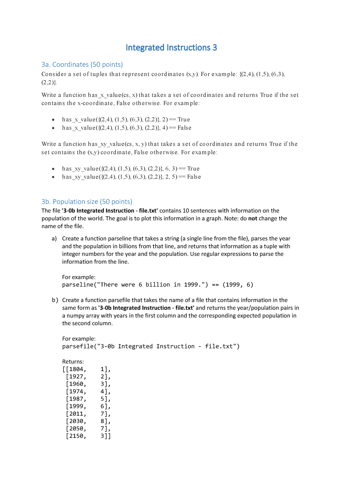 3 Integrated Instruction - Exercises - Integrated Instructions 3 3a ...