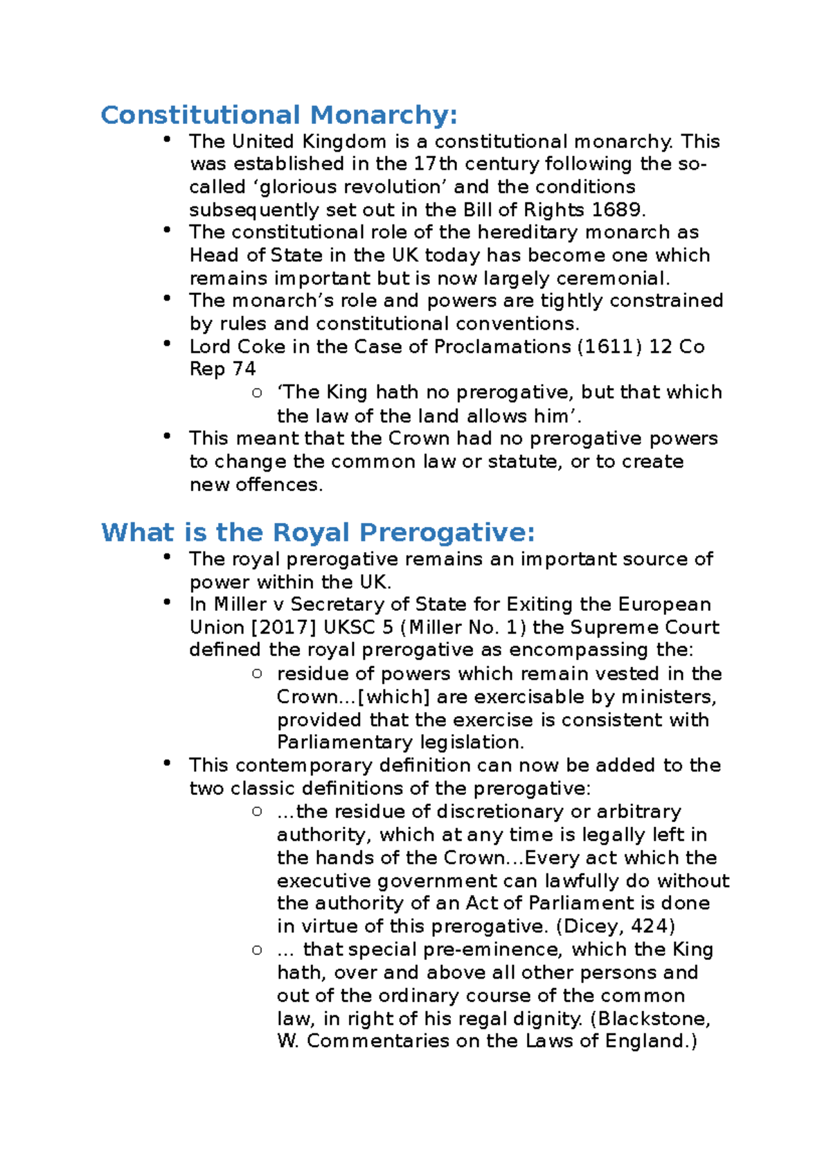 Royal Prerogative - Constitutional Monarchy: The United Kingdom is a ...