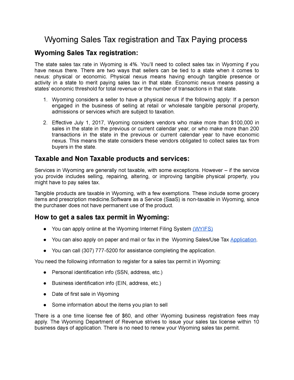 Nevada Sales Tax Registration Requirements