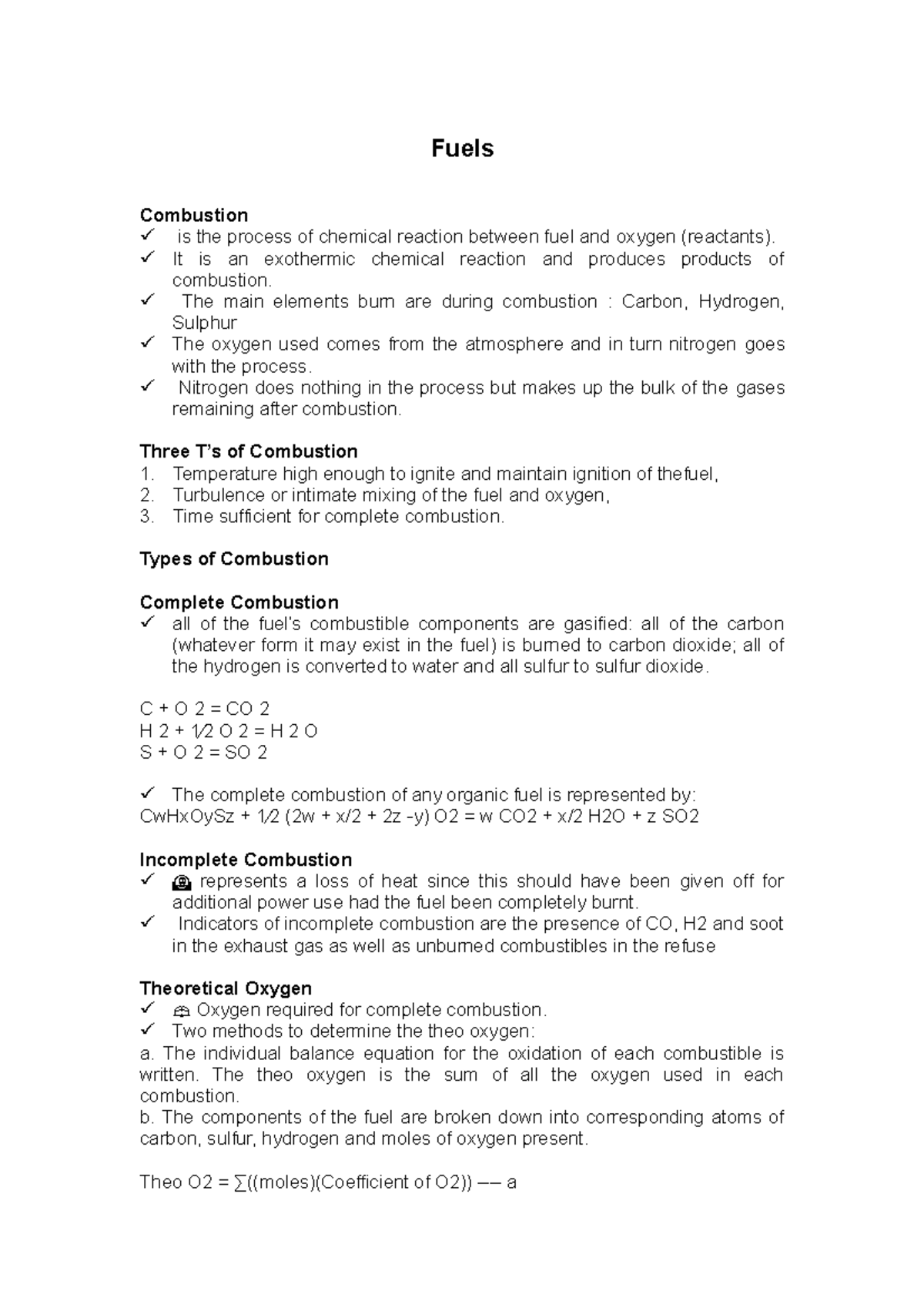 Matter and Energy Fuels Fuels Combustion is the process of chemical