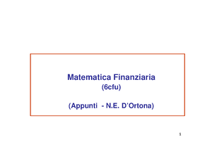 [Versione PDF] Formulario Di Matematica Finanziaria - Formulario Di ...