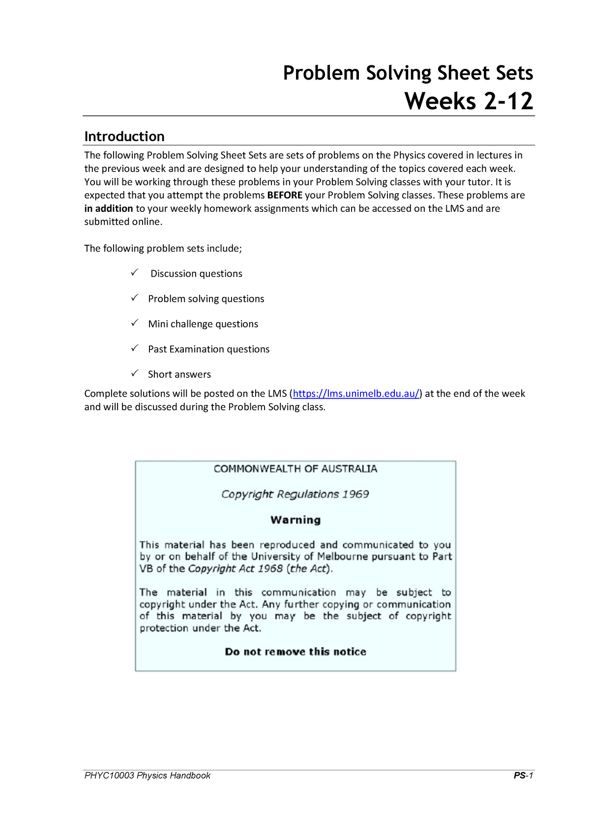 problem-solving-sheets-phyc10003-physics-handbook-ps-problem-solving