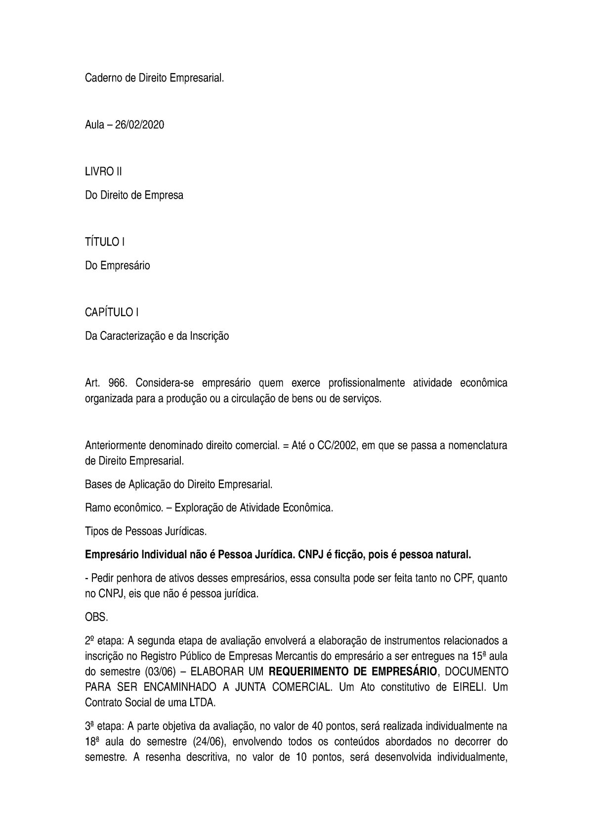 Caderno De Direito Empresarial Studocu