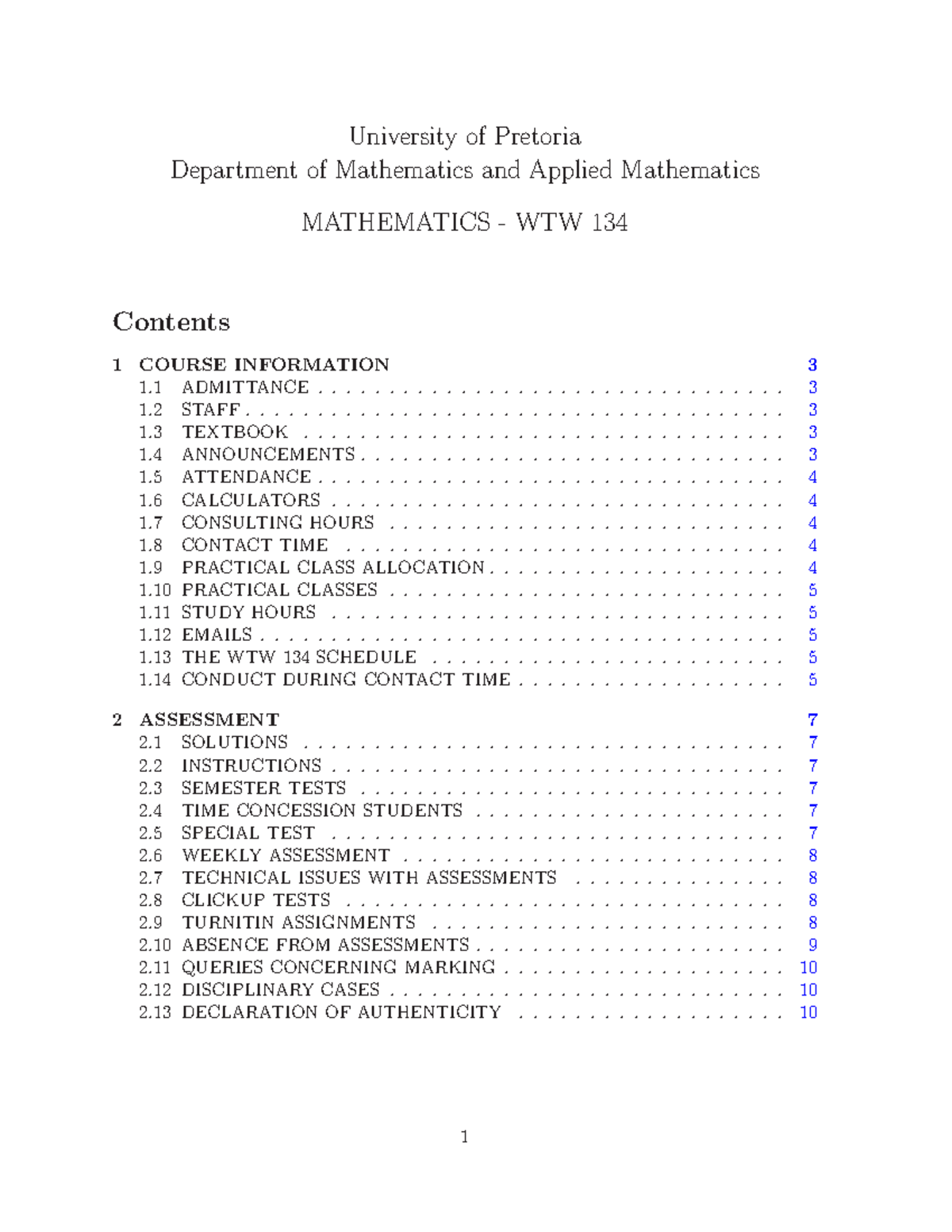 WTW 134 Study Guide 2023 - University Of Pretoria - MATHEMATICS - WTW ...