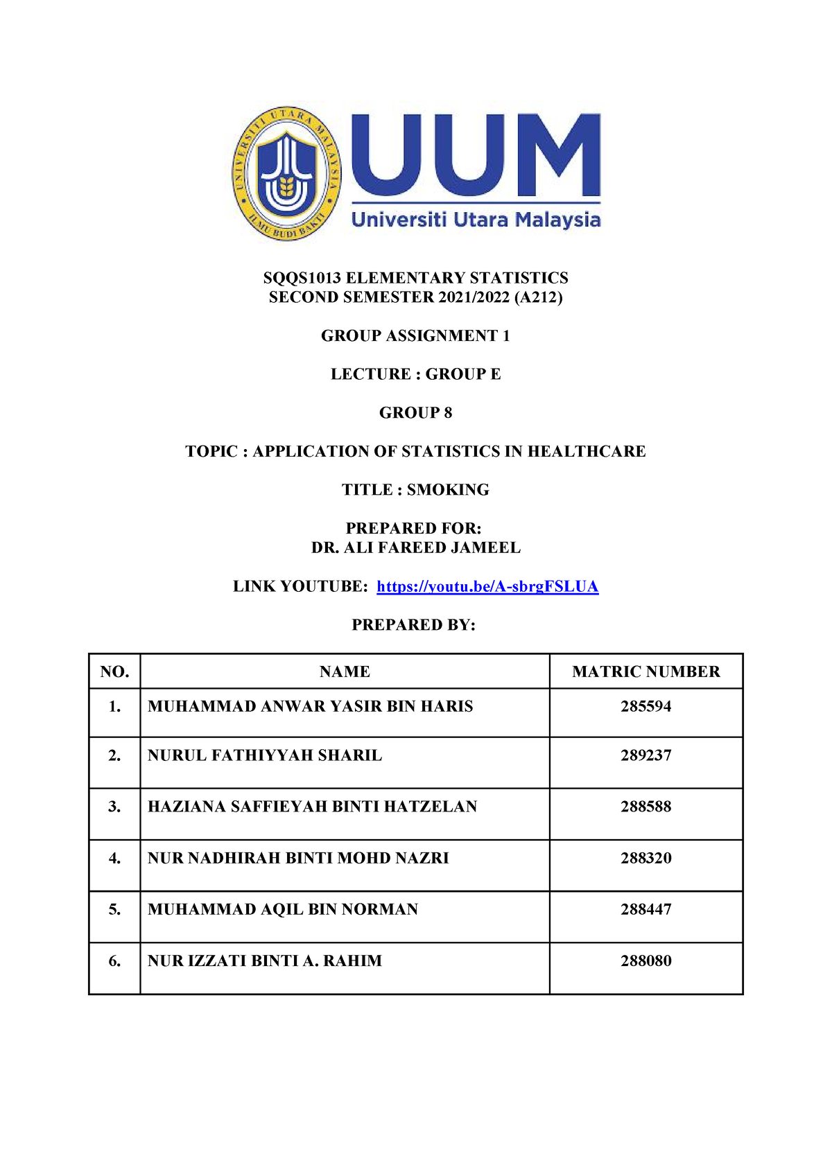 sqqs1013 elementary statistics assignment 1