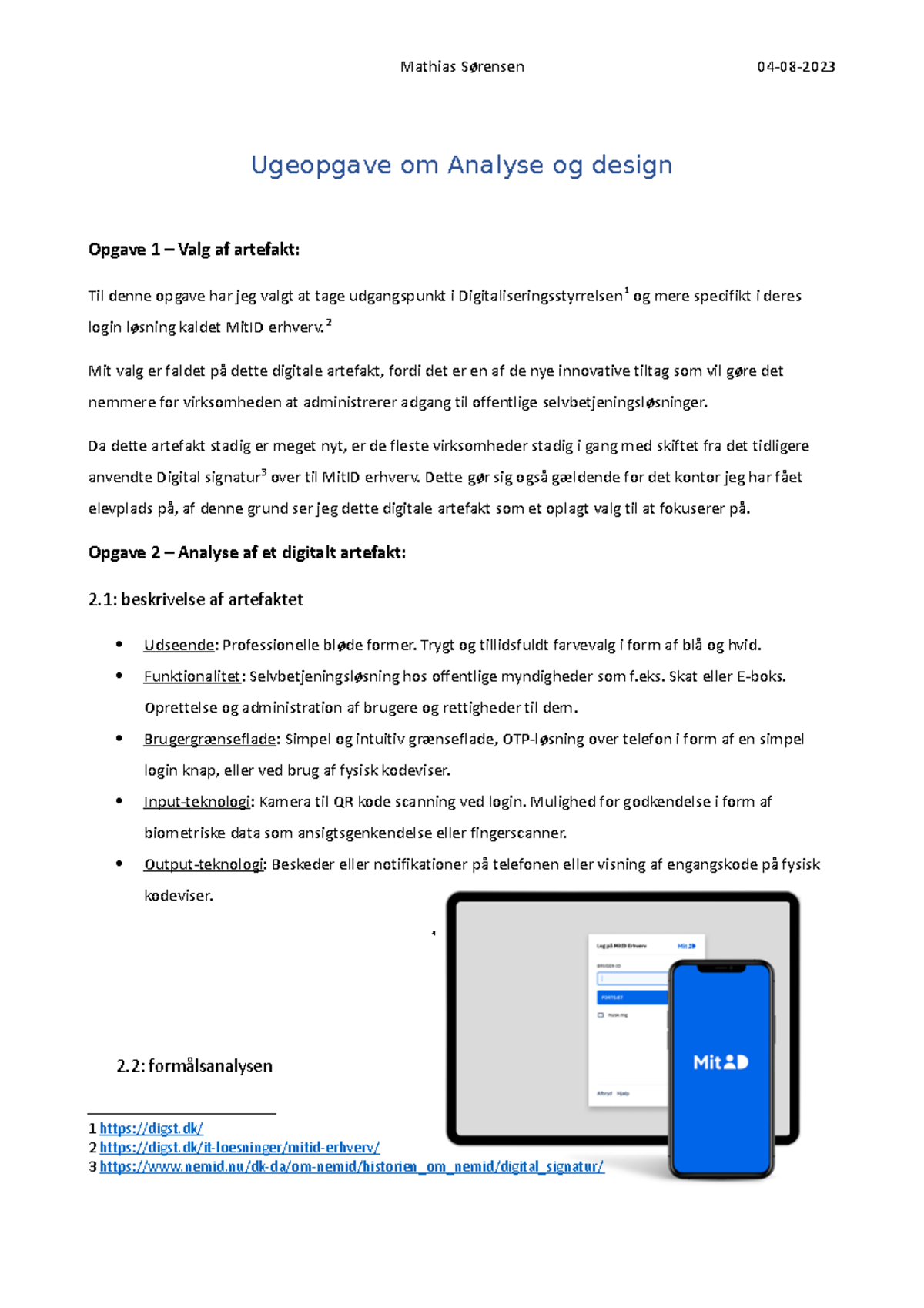 Ugeopgave Om Analyse Og Design - Ugeopgave Om Analyse Og Design Opgave ...