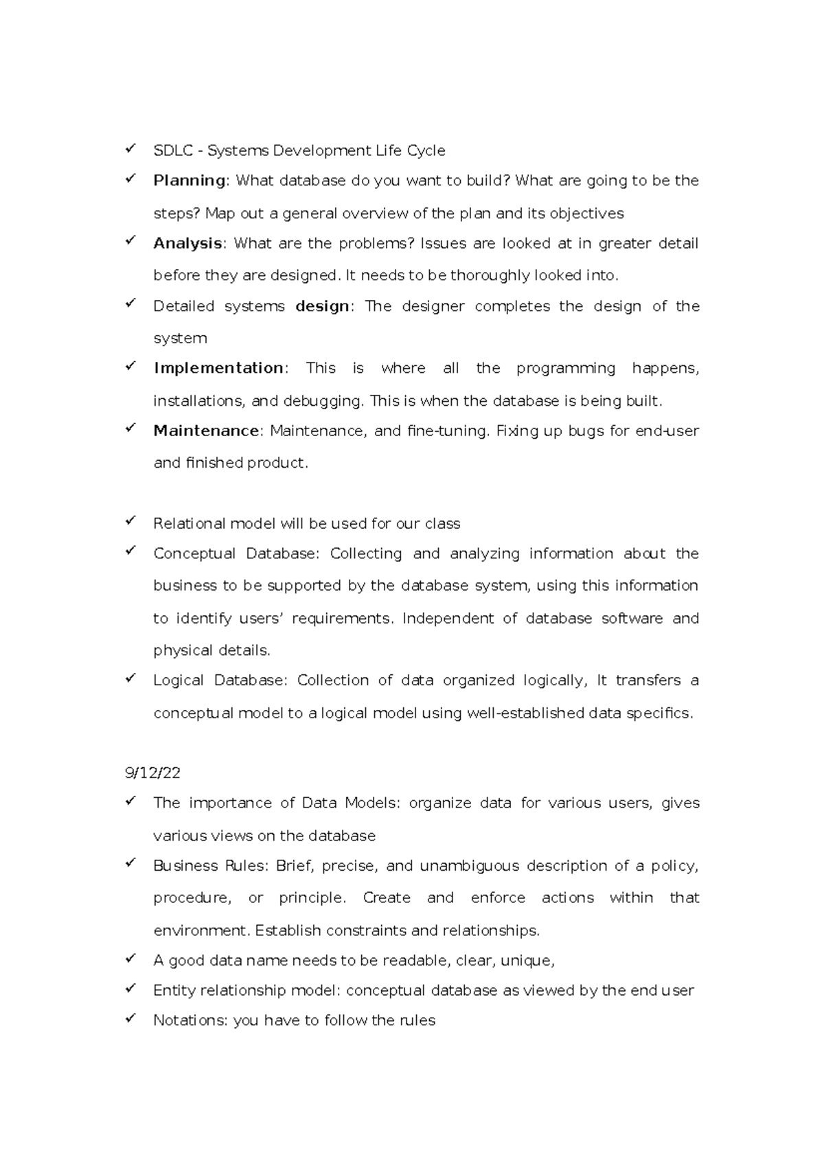 ITEC315 Notes - SDLC - Systems Development Life Cycle Planning: What ...