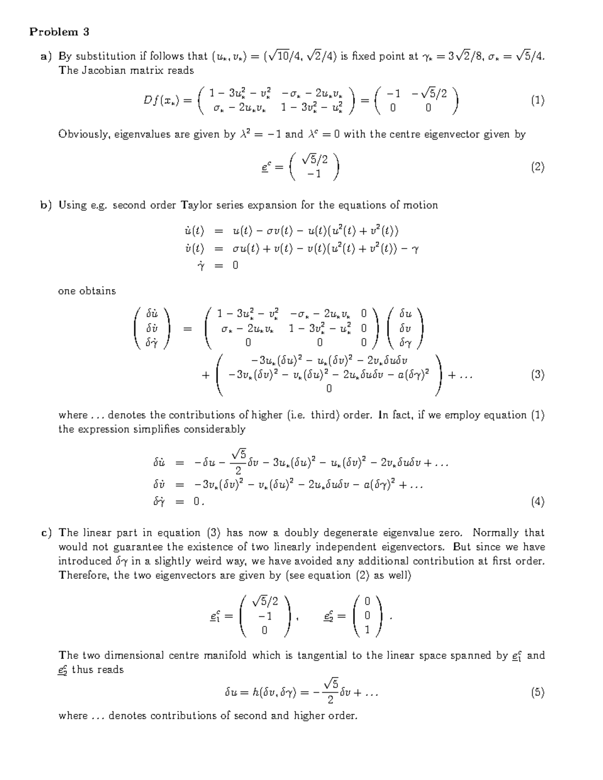 Problem Sheet 03 - Solutions - Problem 3 √ √ √ √ a) By substitution if ...