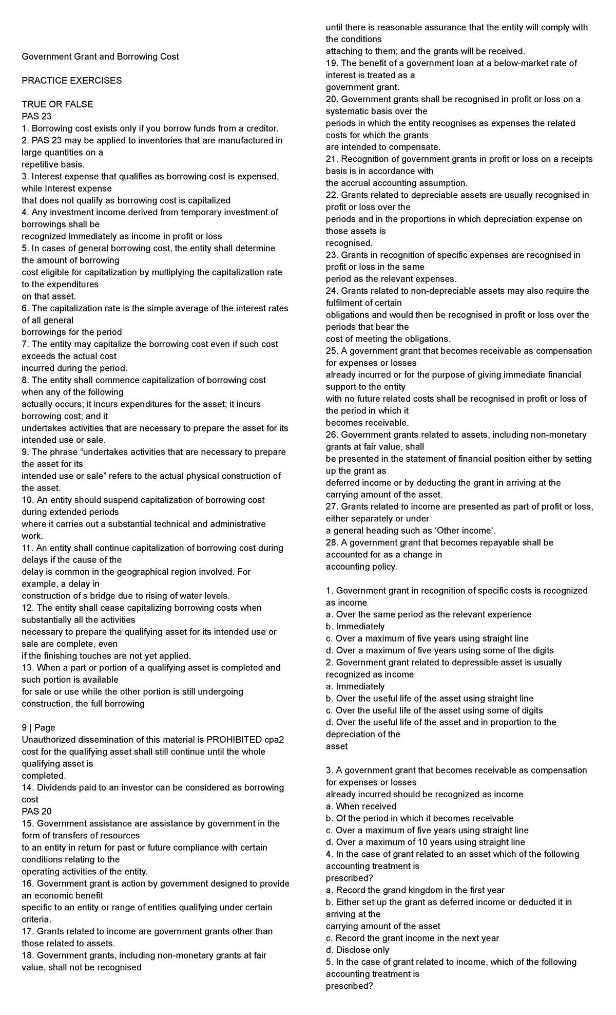 IA Theory Questions - notes - Government Grant and Borrowing Cost ...