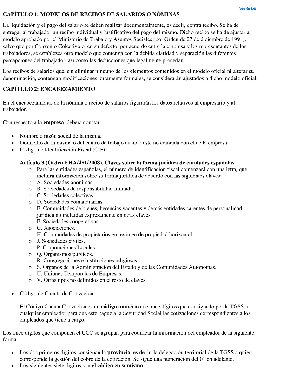 Manual Curso Nominas 2023 CapÍtulo 1 Modelos De Recibos De Salarios O NÓminas La Liquidación 3321