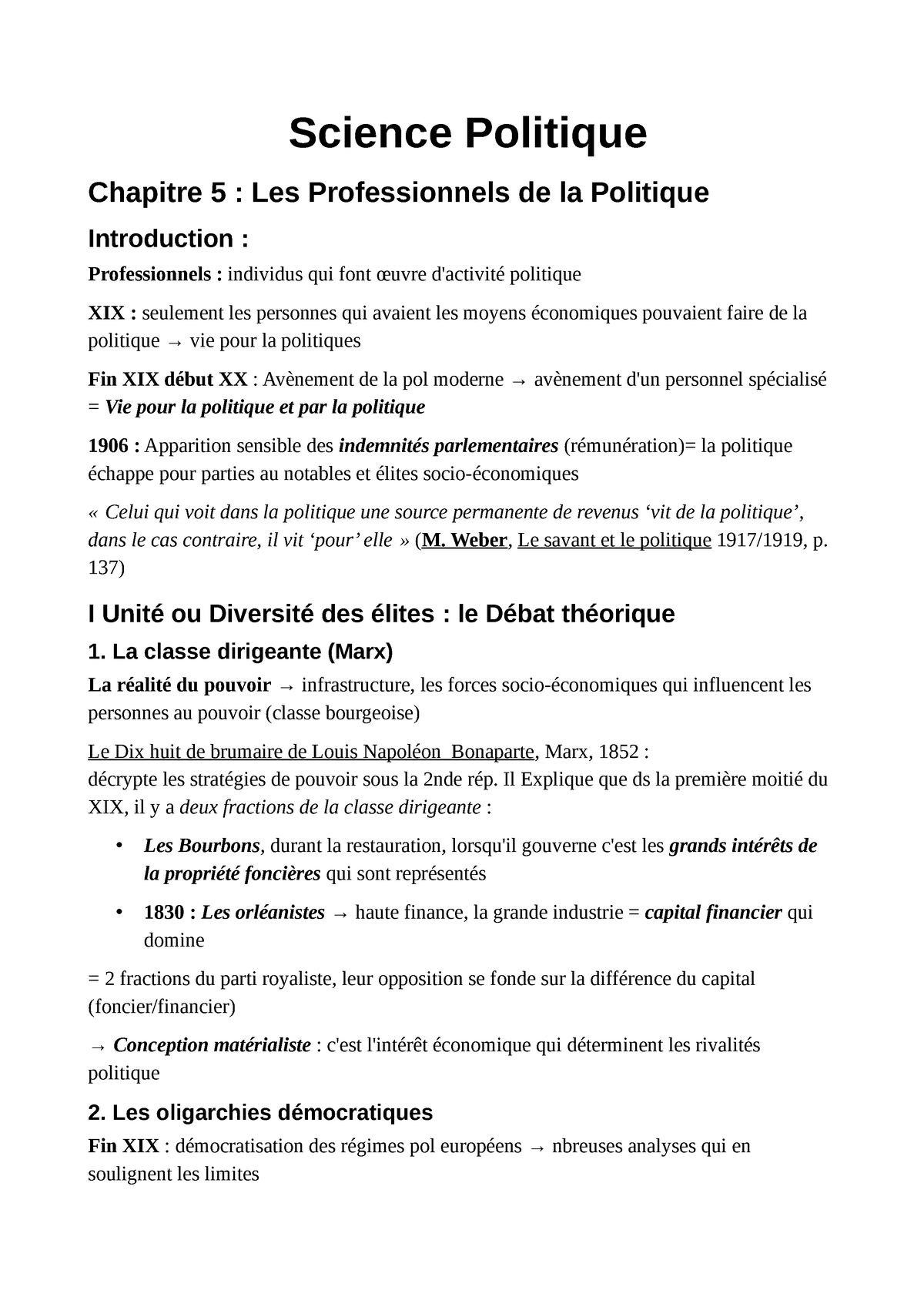 l'autonomie de la science politique dissertation