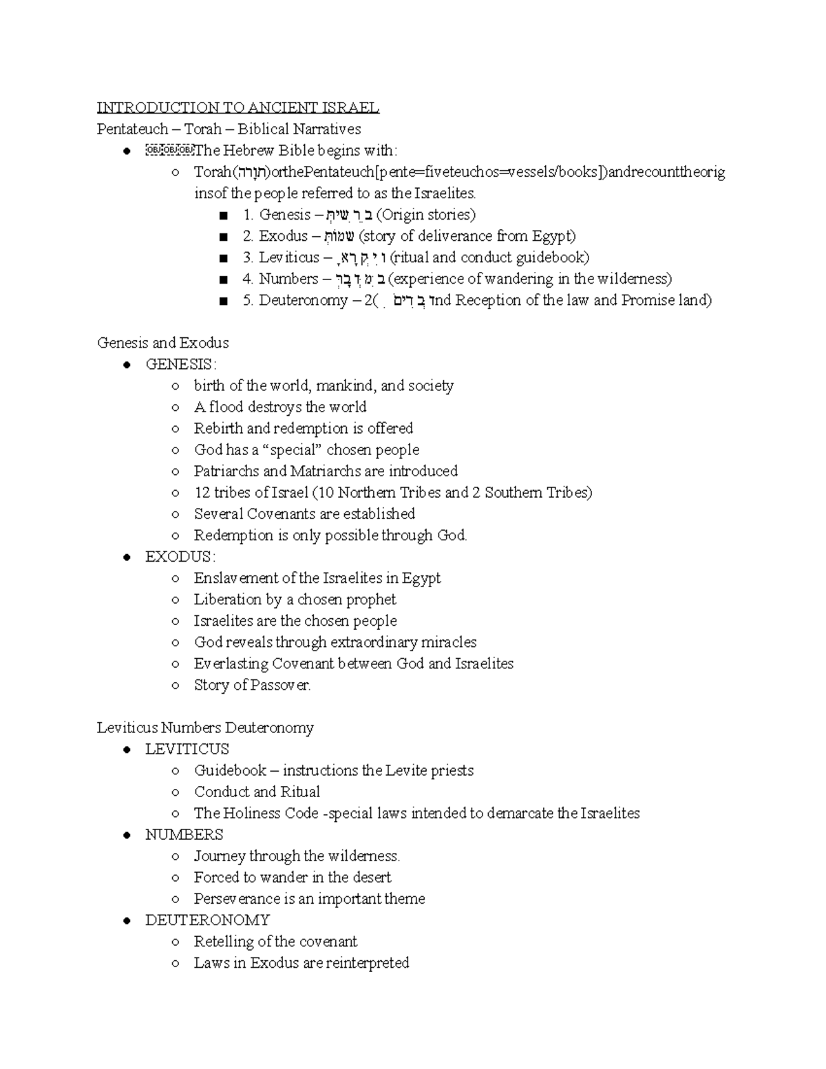 RELG 203-Lecture 3 - Teachers were Amanda Rosini and Daniel Fishley ...
