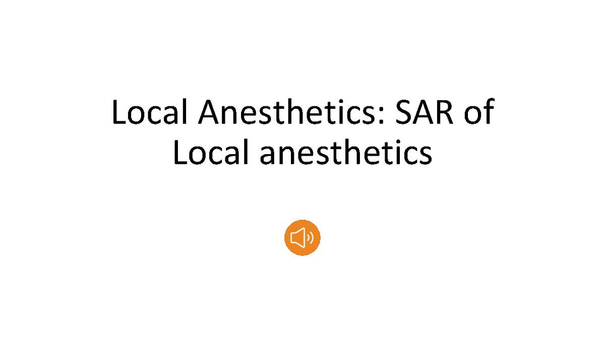 Local anaesthetic Local anaesthetics are also used topically for the
