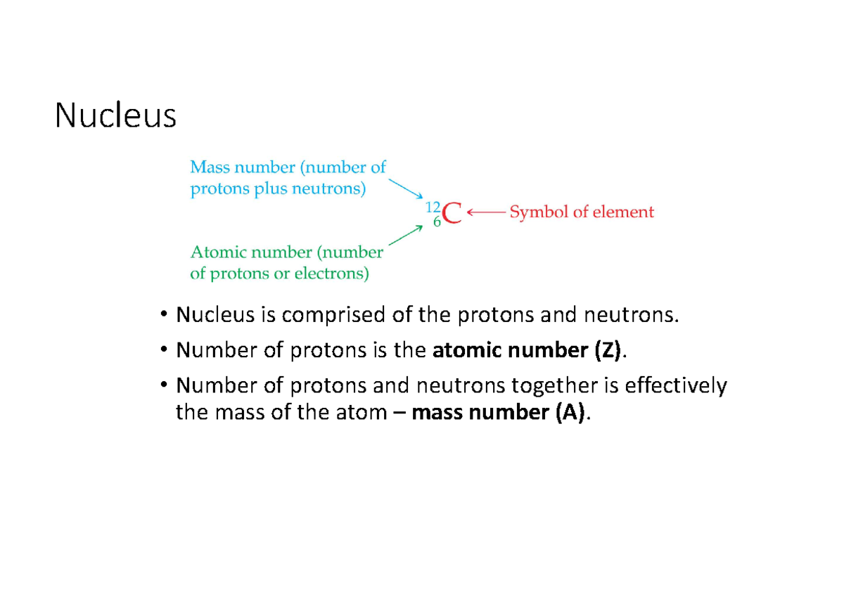 Module VI - Chemistry class lecture notes - Nucleus Nucleus is ...