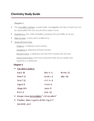 Intro To Chem Final EXAM Review KEY-1 - CHM 1025- Into To Chem- Spring ...