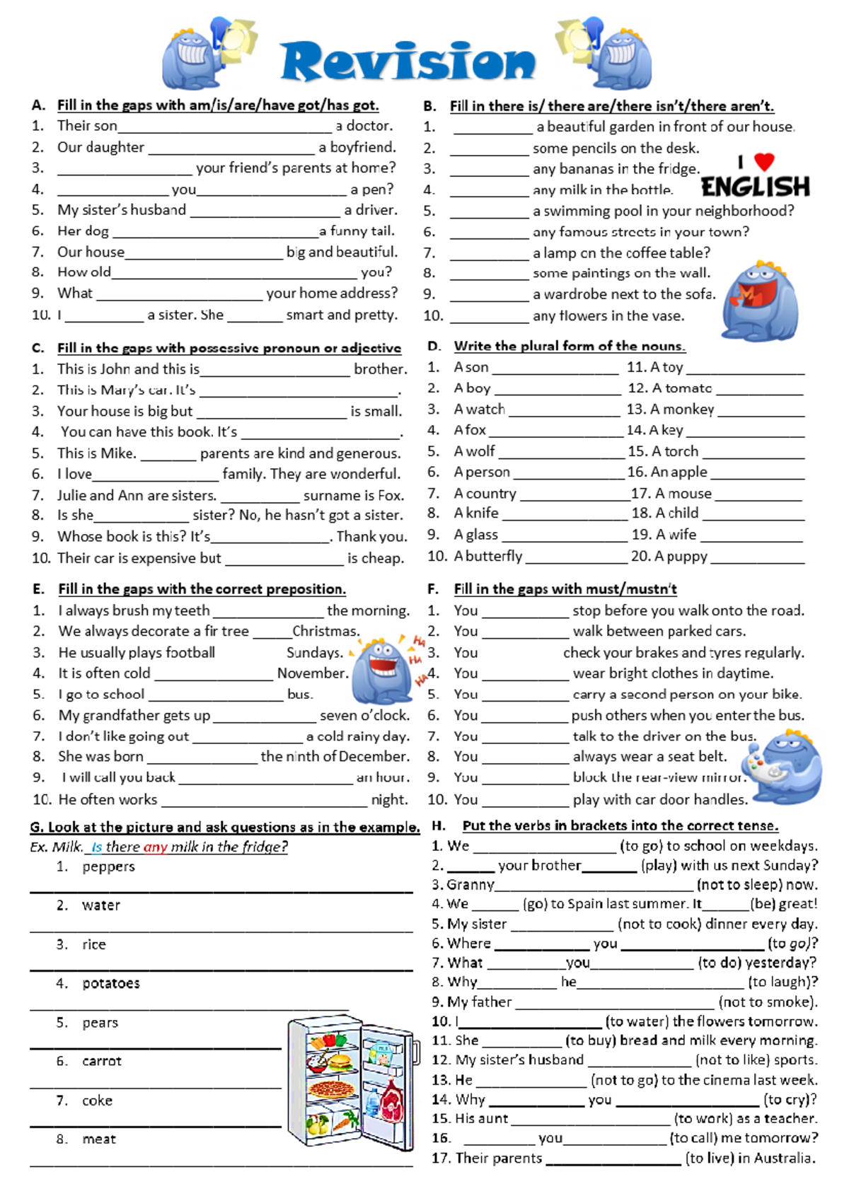 Revision-to-be-have-got-there-isthere-are-possessi-grammar-drills ...