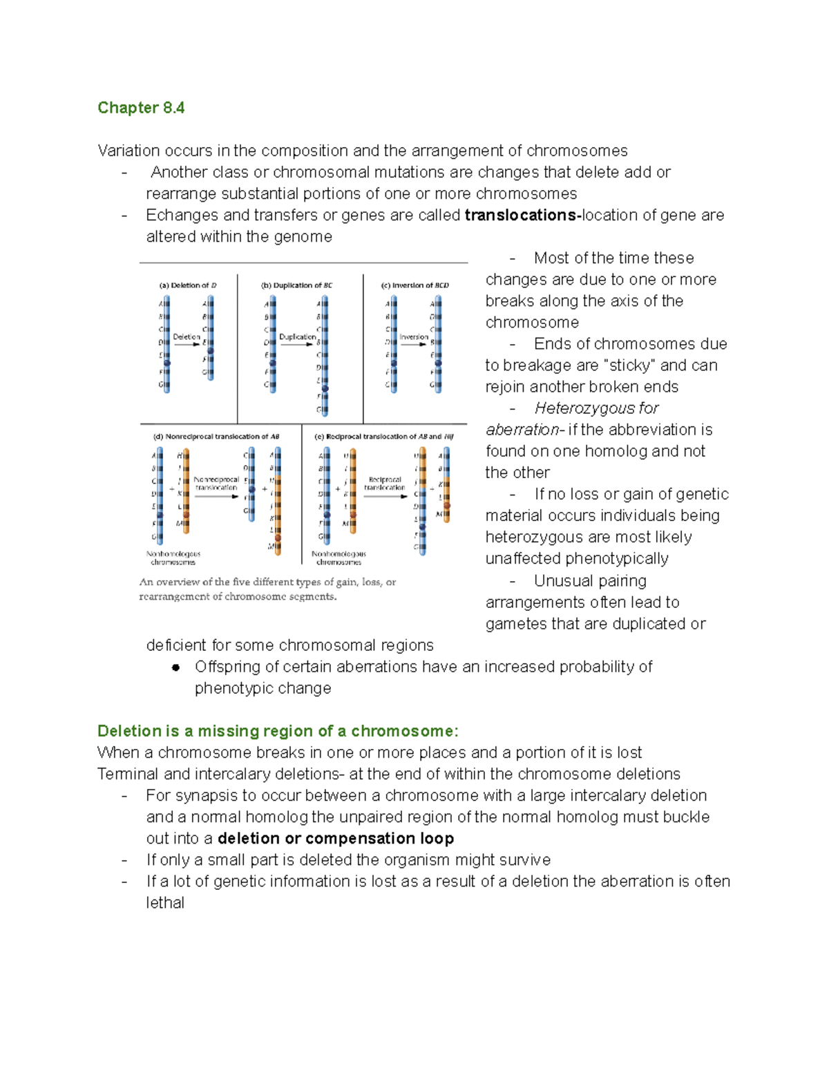 Bio 352 Test 3 - Chapter 8. Variation Occurs In The Composition And The 