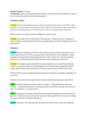 Assignment Sheet 6 Elevator Pitch Assignment 6 Elevator Pitch Due