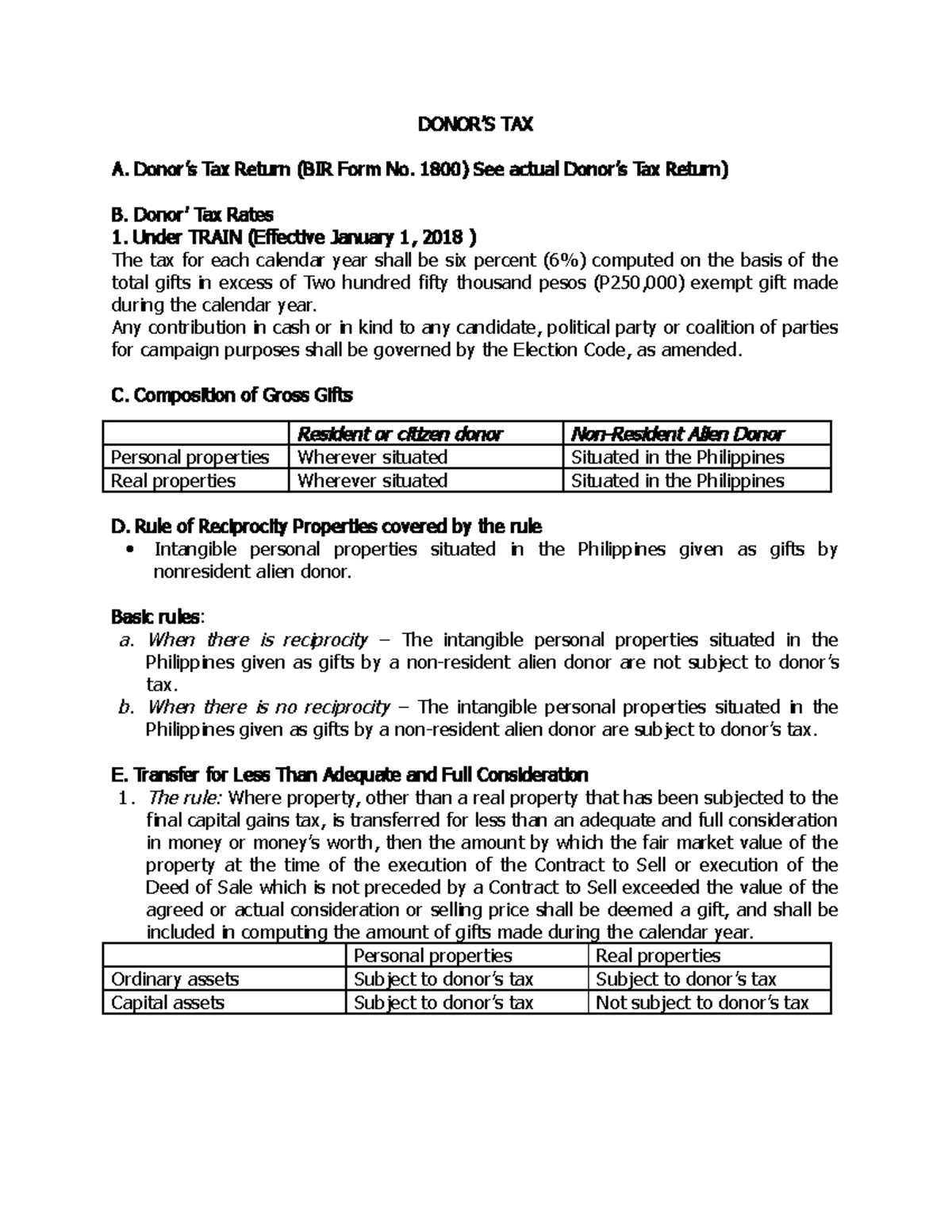 Donor S Tax Return Form