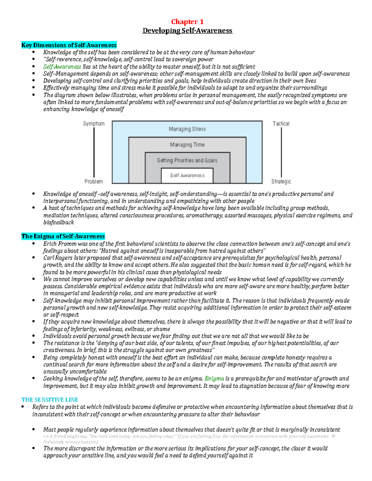 Managing Interpersonal Dynamics - Summary - 1. Chapter 1 - Chapter 1 ...