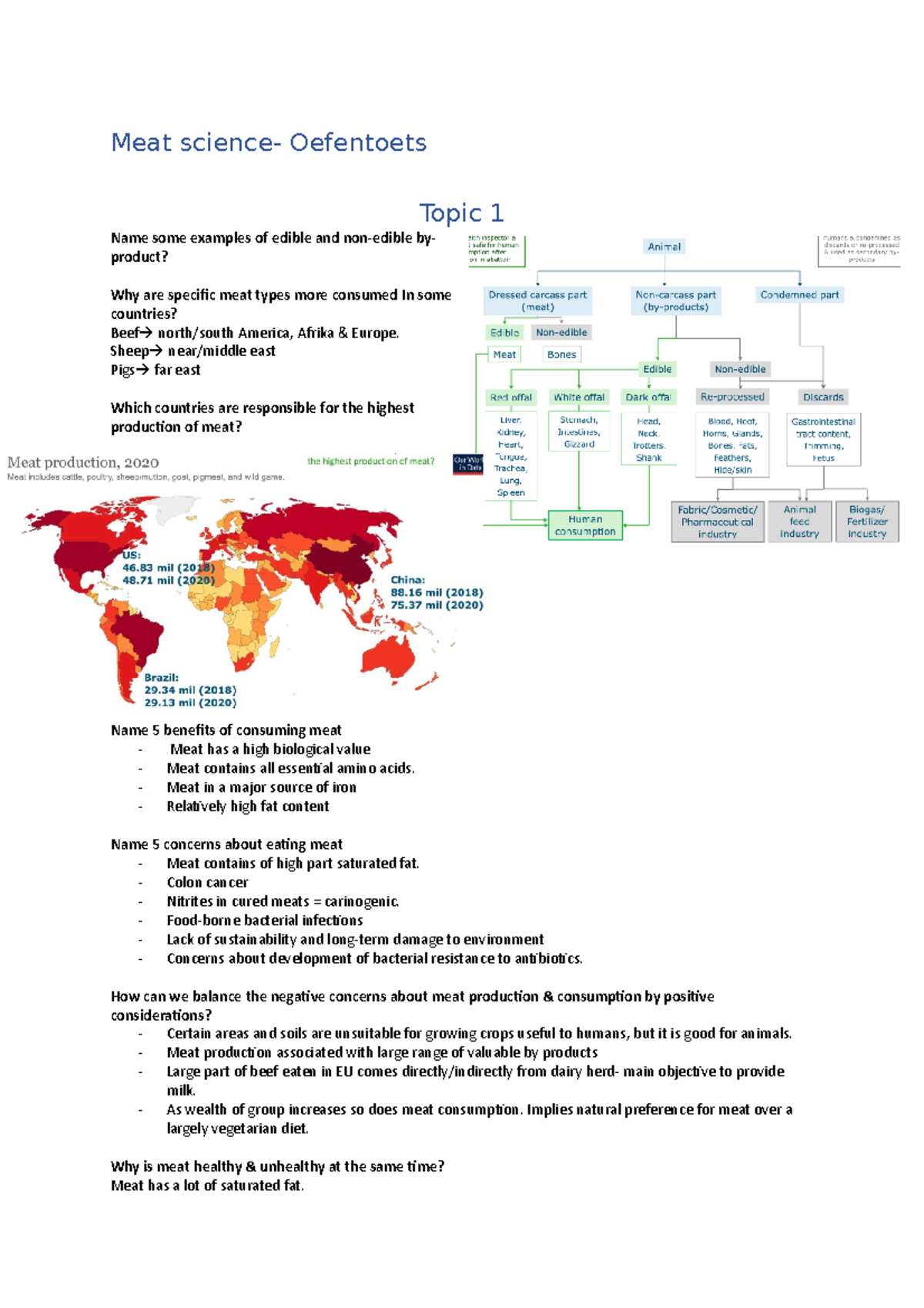 beef facts meat science assignment answer key