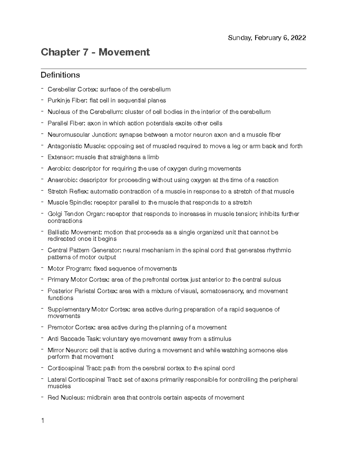 Chapter 7 - movement - Textbook Notes - Chapter 7 - Movement ...