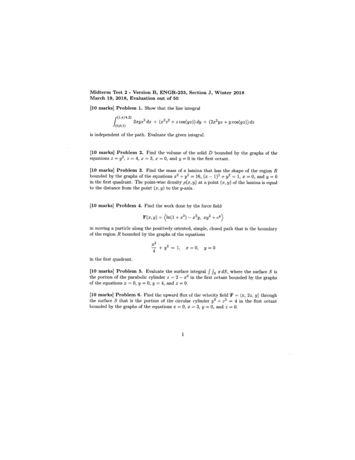 ENGR Midterm 2(version B) With Solutions - Midterm Test. 2 - Version B ...