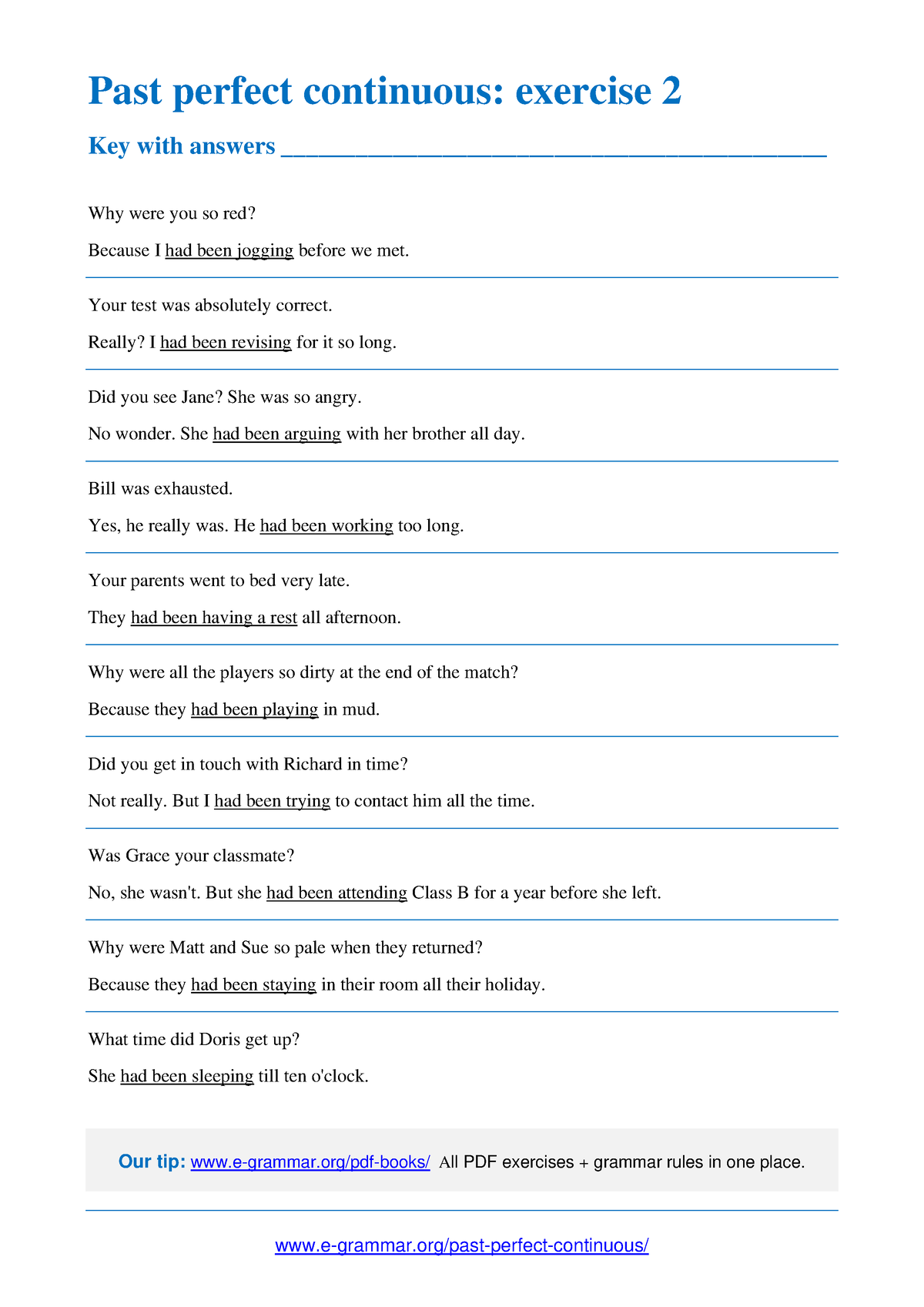 Past-perfect-continuous-exercise-2-key - e-grammar/past-perfect ...