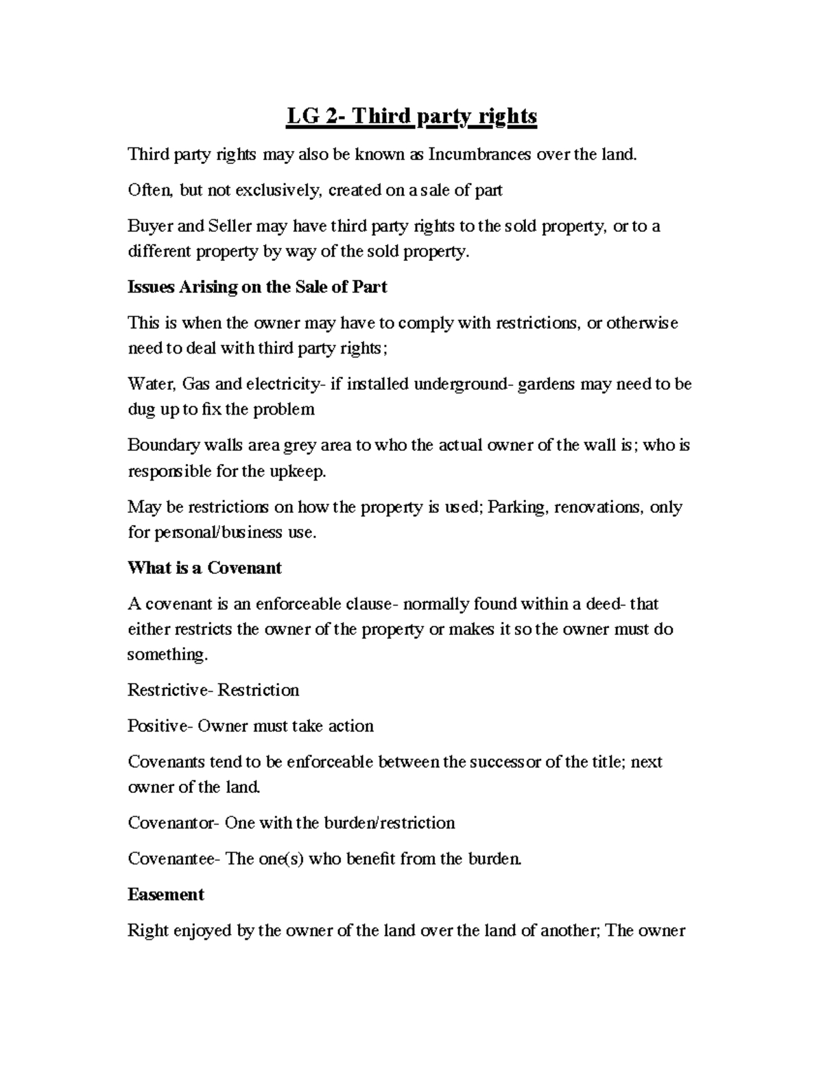 LG 2- Third Party Rights - LG 2- Third party rights Third party rights ...
