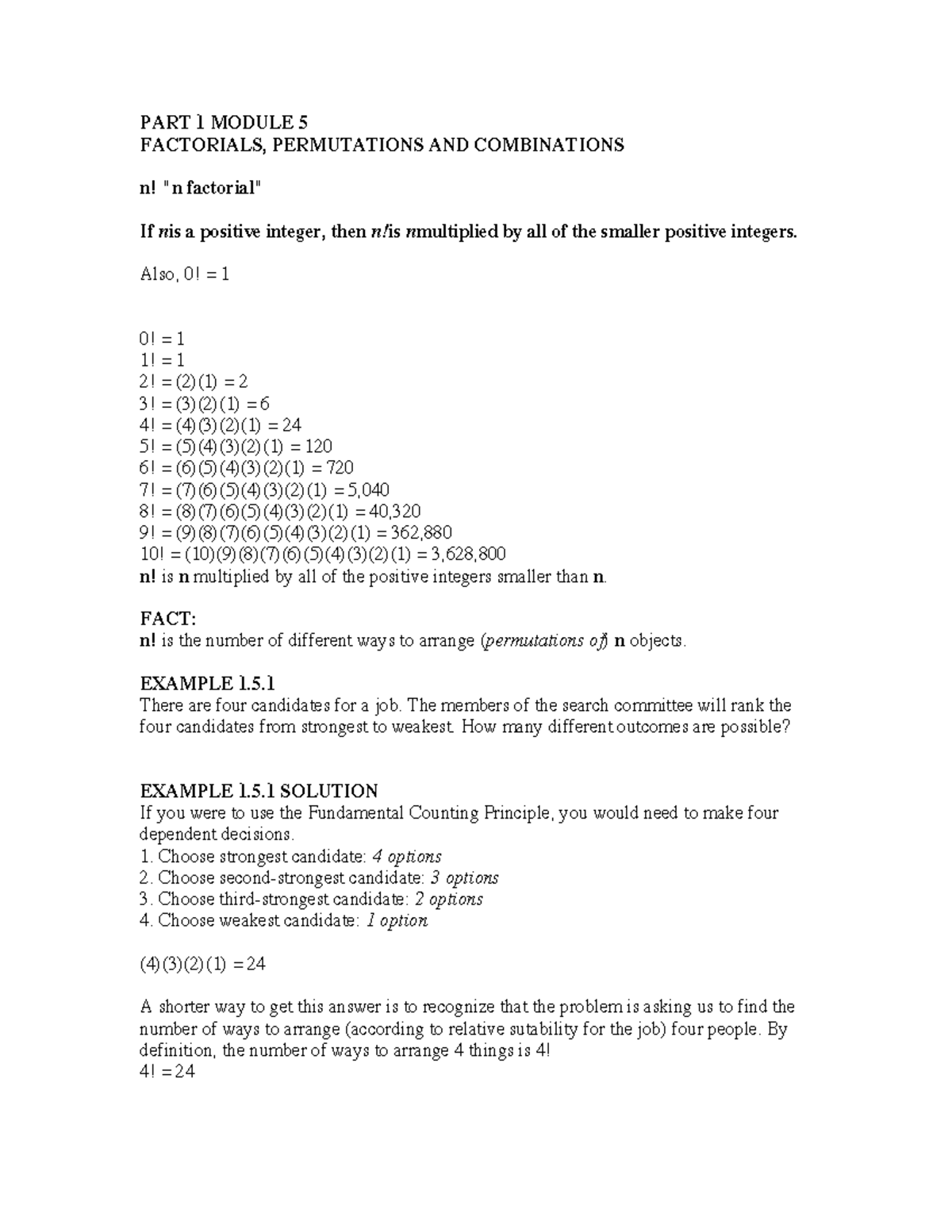 Part1Module 5 Practice Research PART 1 MODULE 5 FACTORIALS part1module-5-practice-research-part-1-module-5-factorials