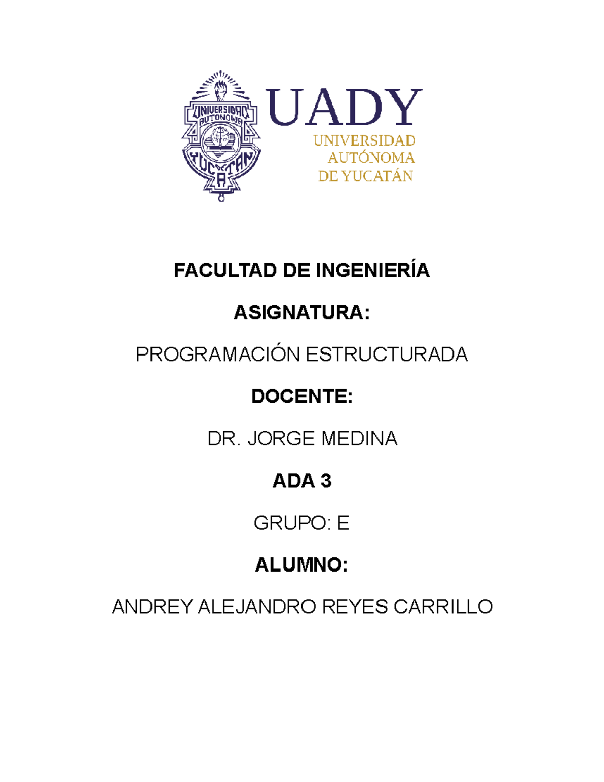 ADA3 Conversiones - Fundamentos de Programacion - FACULTAD DE ...