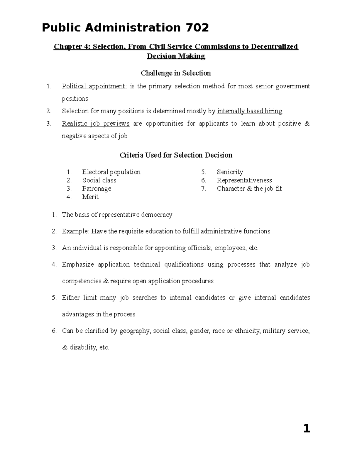 702 Chapter 4 Selection, From Civil Service Commissions to