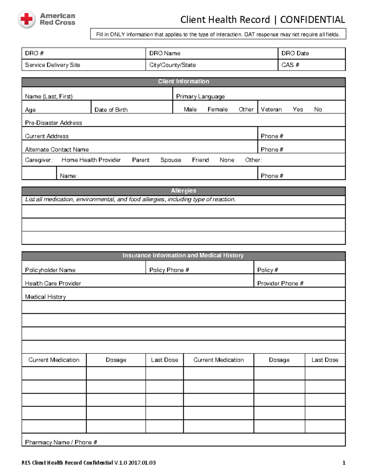 Training AID - DHSClient Health Record-1 - Client Health Record ...