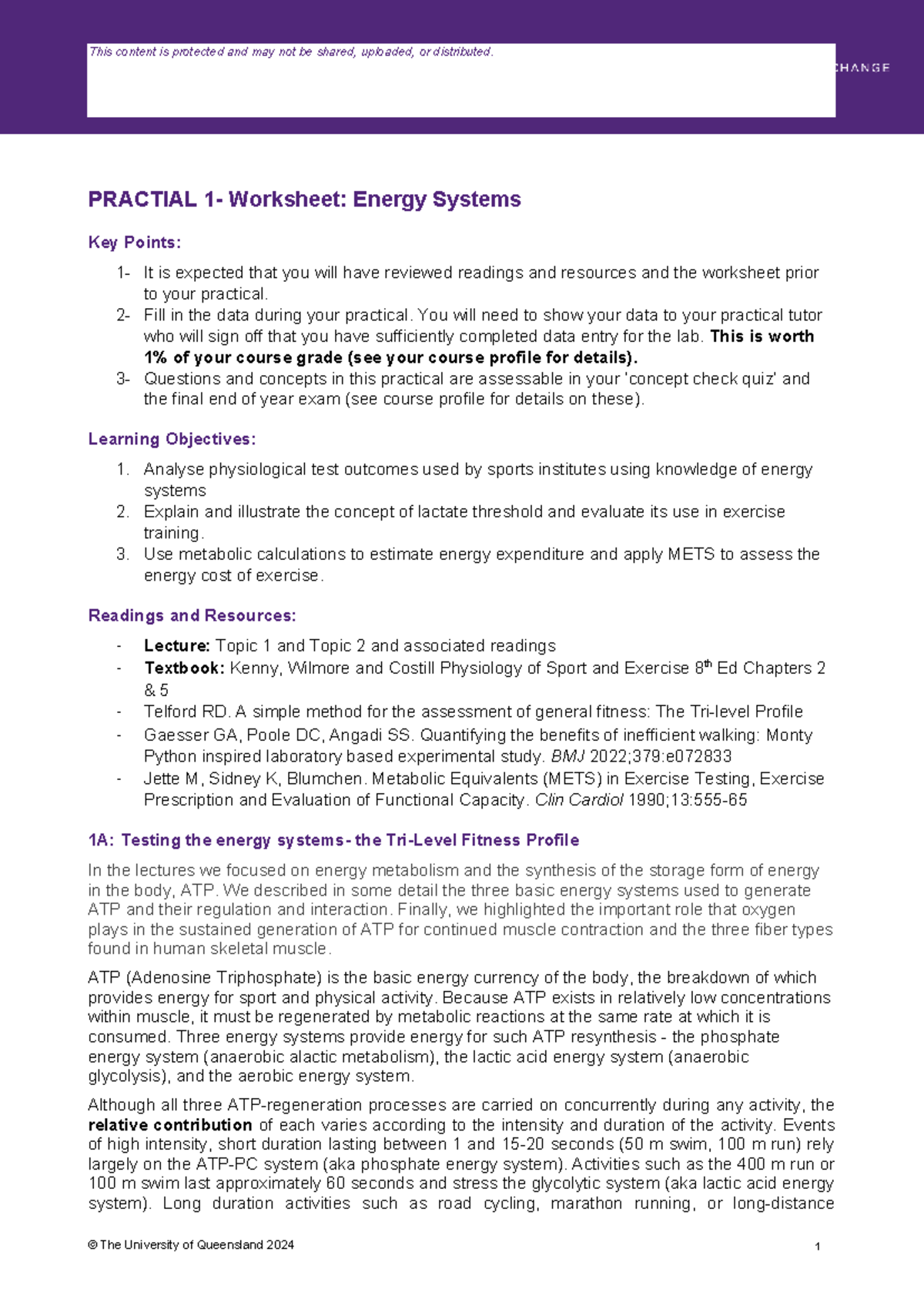 Practical 1 Workbook 2024 Handout - PRACTIAL 1- Worksheet: Energy ...