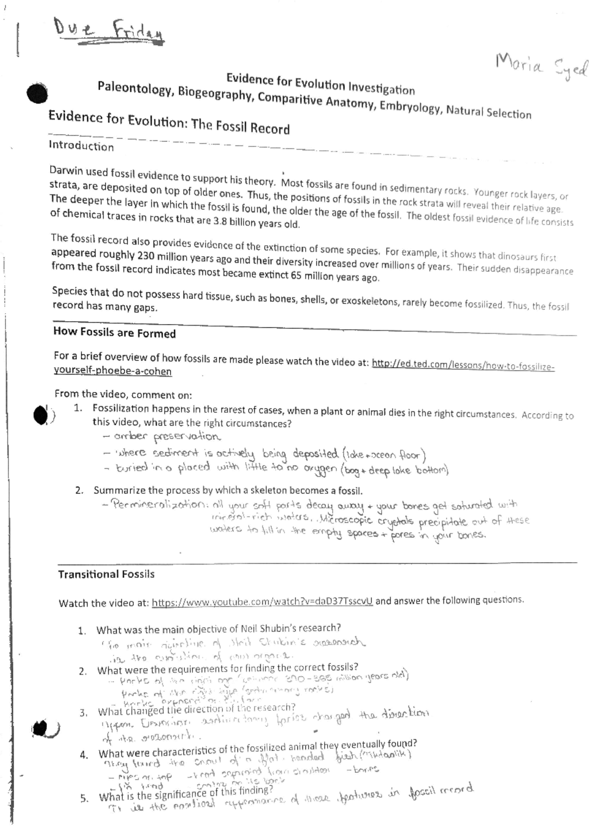 2022-04-21 21-22 - Bio notes and assignment as well as a resume example ...