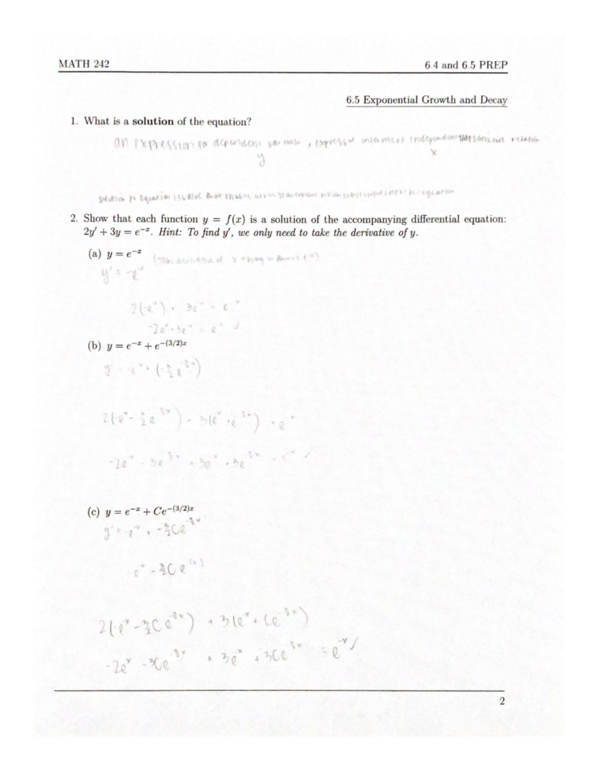 MATH 242 6 - Chapter 6 lesson 5 lecture notes, Dr. Liu - MATH 242 - Studocu