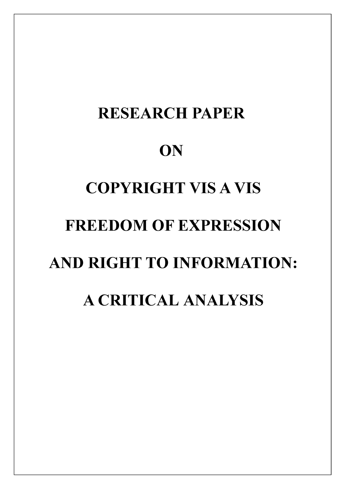 free speech research paper