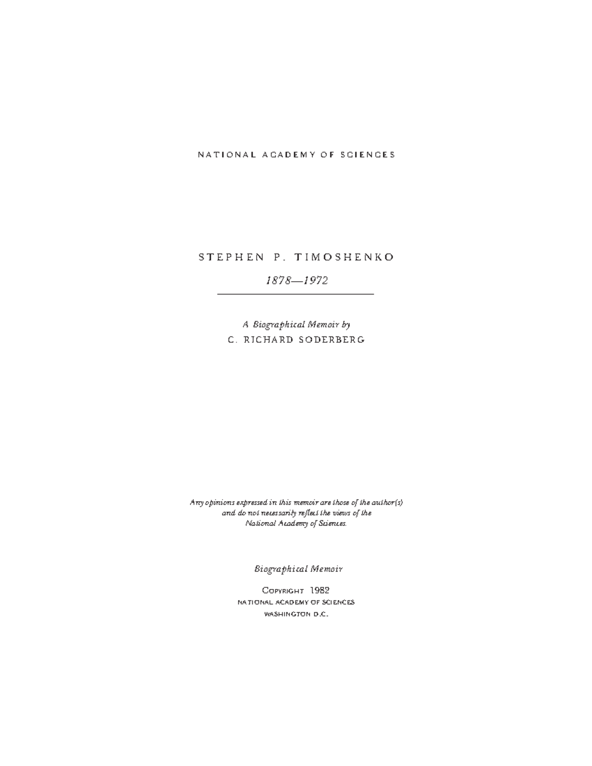 Timoshenko-stephen-1 - N A T I O N A L A C A D E M Y O F S C I E N C E ...