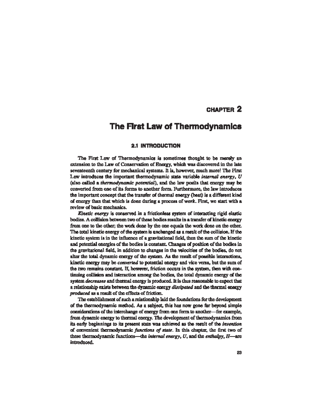 Ch 2 The First Law of Thermodynamics Reading Assignment - H H H H - Studocu