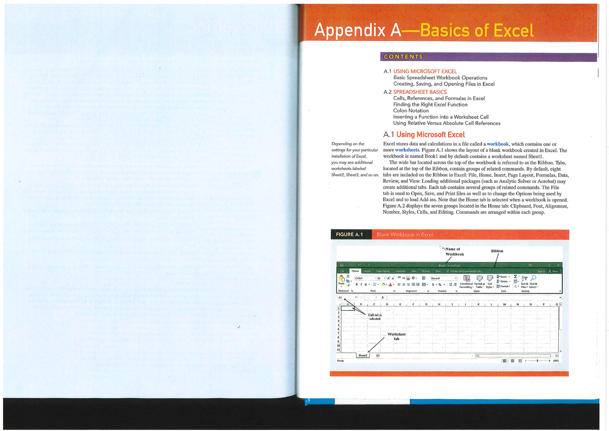 Appendix A- Basic of Excel - ANS221 - Studocu