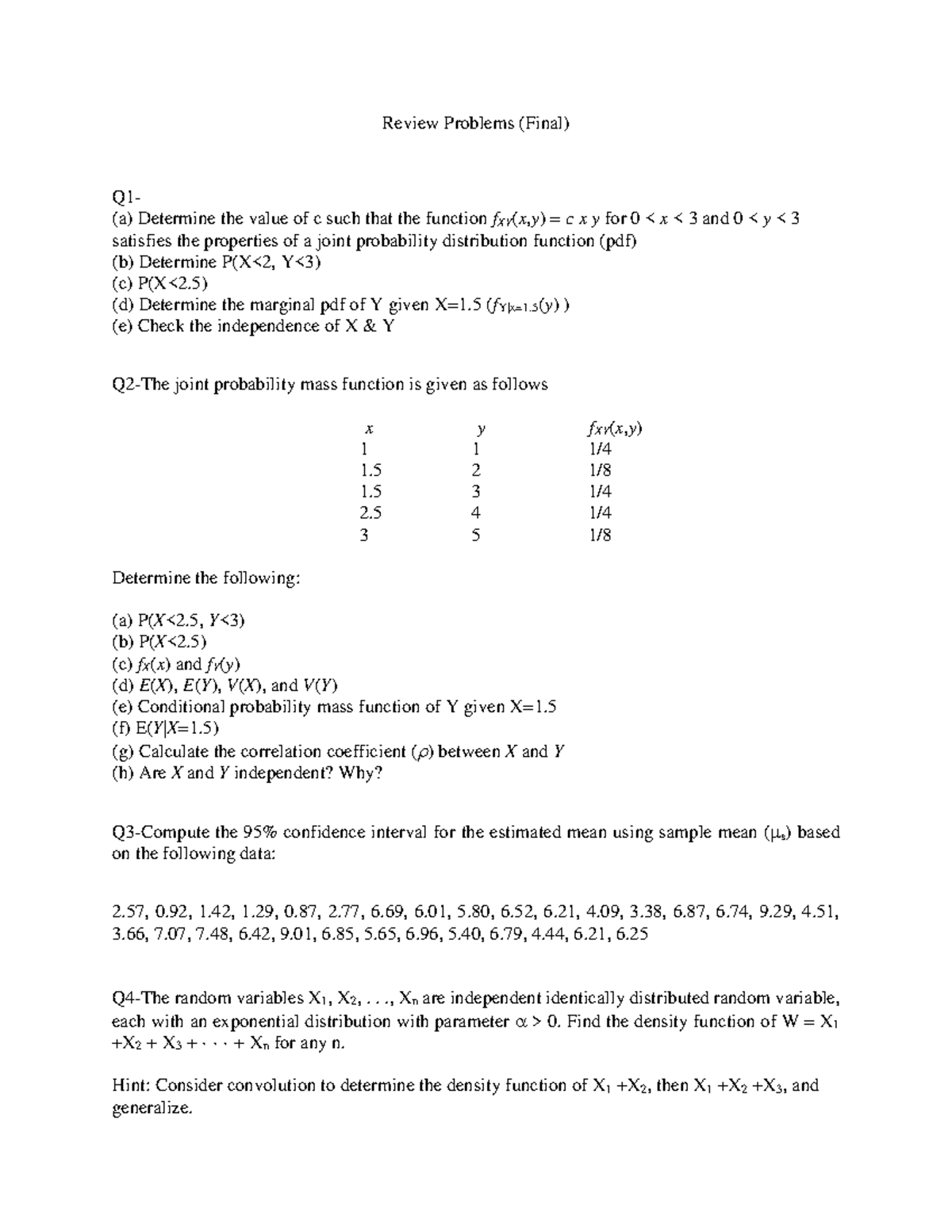Combinepdf - sample final and solns - Review Problems (Final) Q1- (a ...