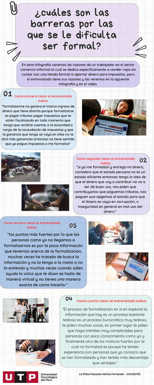 Infografia de entrevista a un trabajdor informal - Adrian La Plata ...