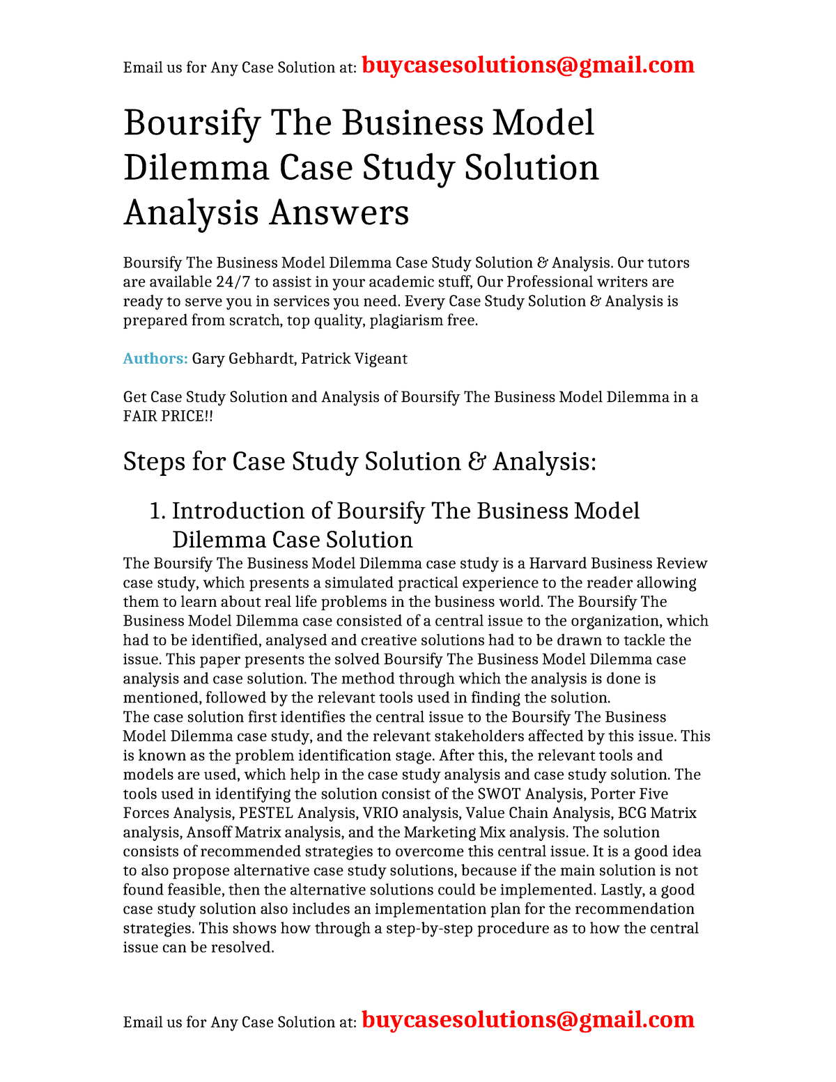 small business dilemma case study answers