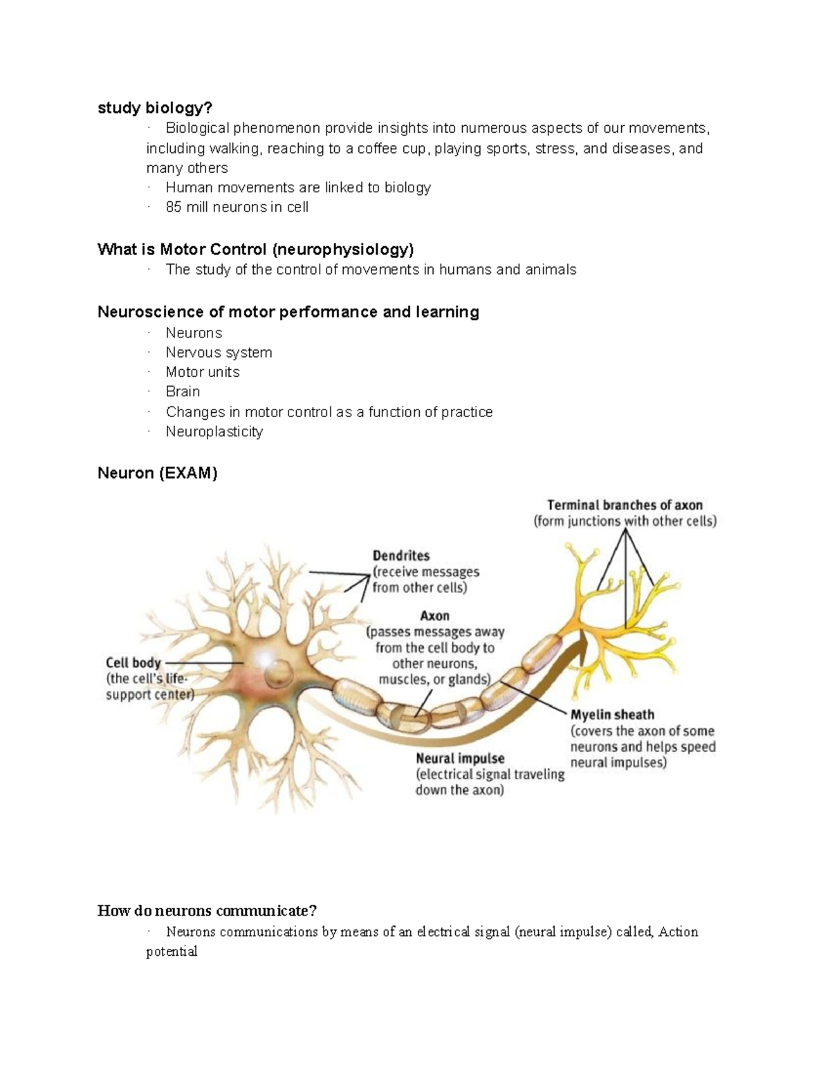 Kines 101 Week 2-3 - study biology? · Biological phenomenon provide ...